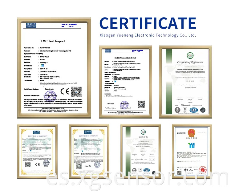 Load Cell Certificate